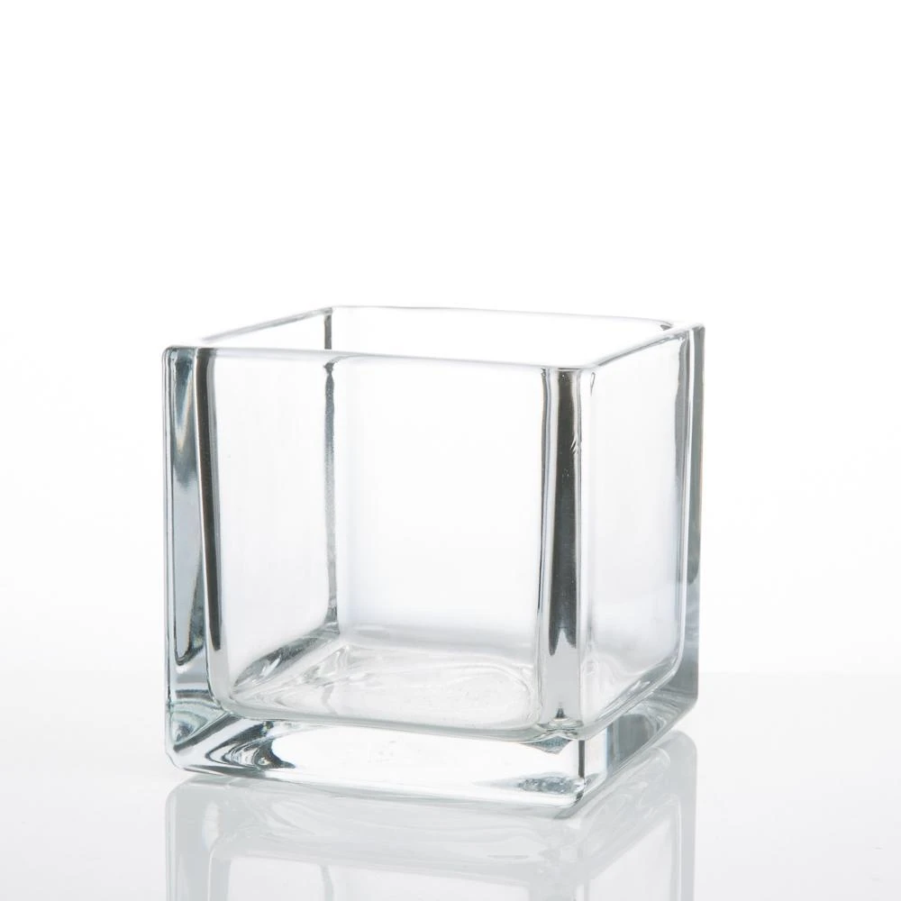 Richland Square Glass Cube Vase 4" Set Of 12 1 Richland Square Glass Cube Vase 4" Set Of 12