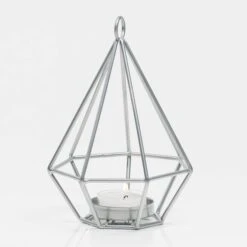 Richland Geometric Tealight Candle Holders - Silver Set Of 12