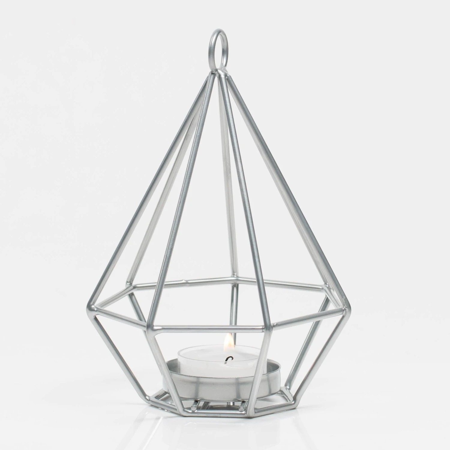 Richland Geometric Tealight Candle Holders - Silver Set Of 12 1 Richland Geometric Tealight Candle Holders - Silver Set Of 12