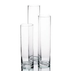 Richland Sloan Cylinder Vase 9.75", 11.75" & 13.75" Set Of 24