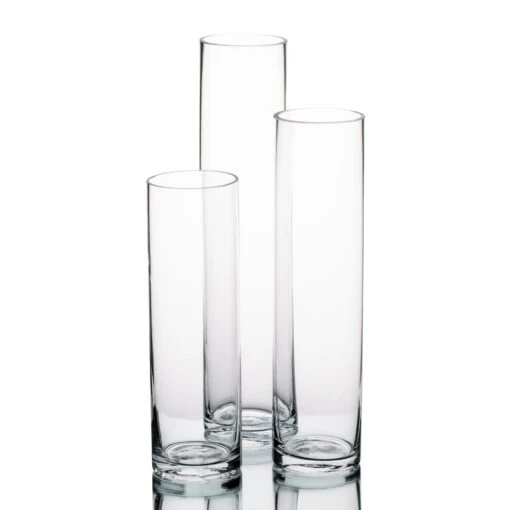 Richland Sloan Cylinder Vase 9.75", 11.75" & 13.75" Set Of 24