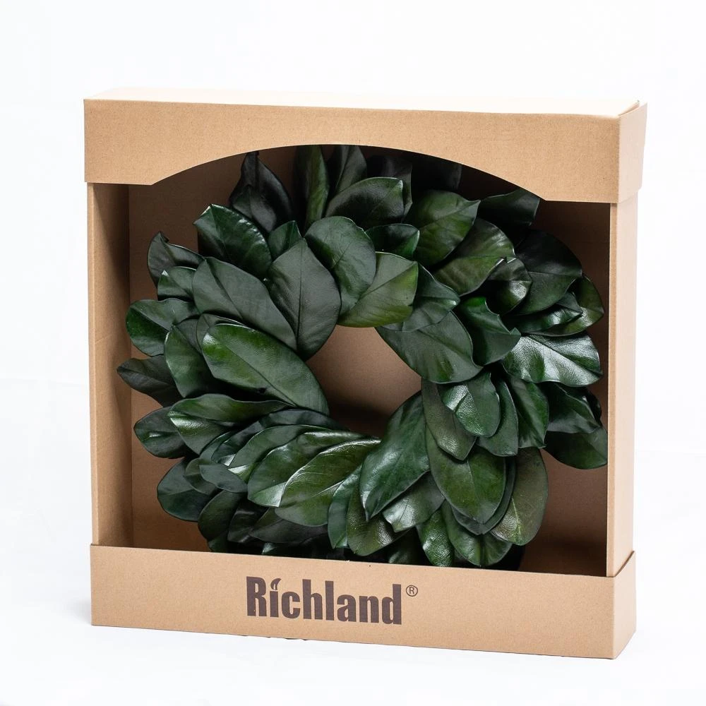 Richland Preserved Magnolia Wreath 17" Set Of 6 4 Richland Preserved Magnolia Wreath 17" Set Of 6 - Image 4
