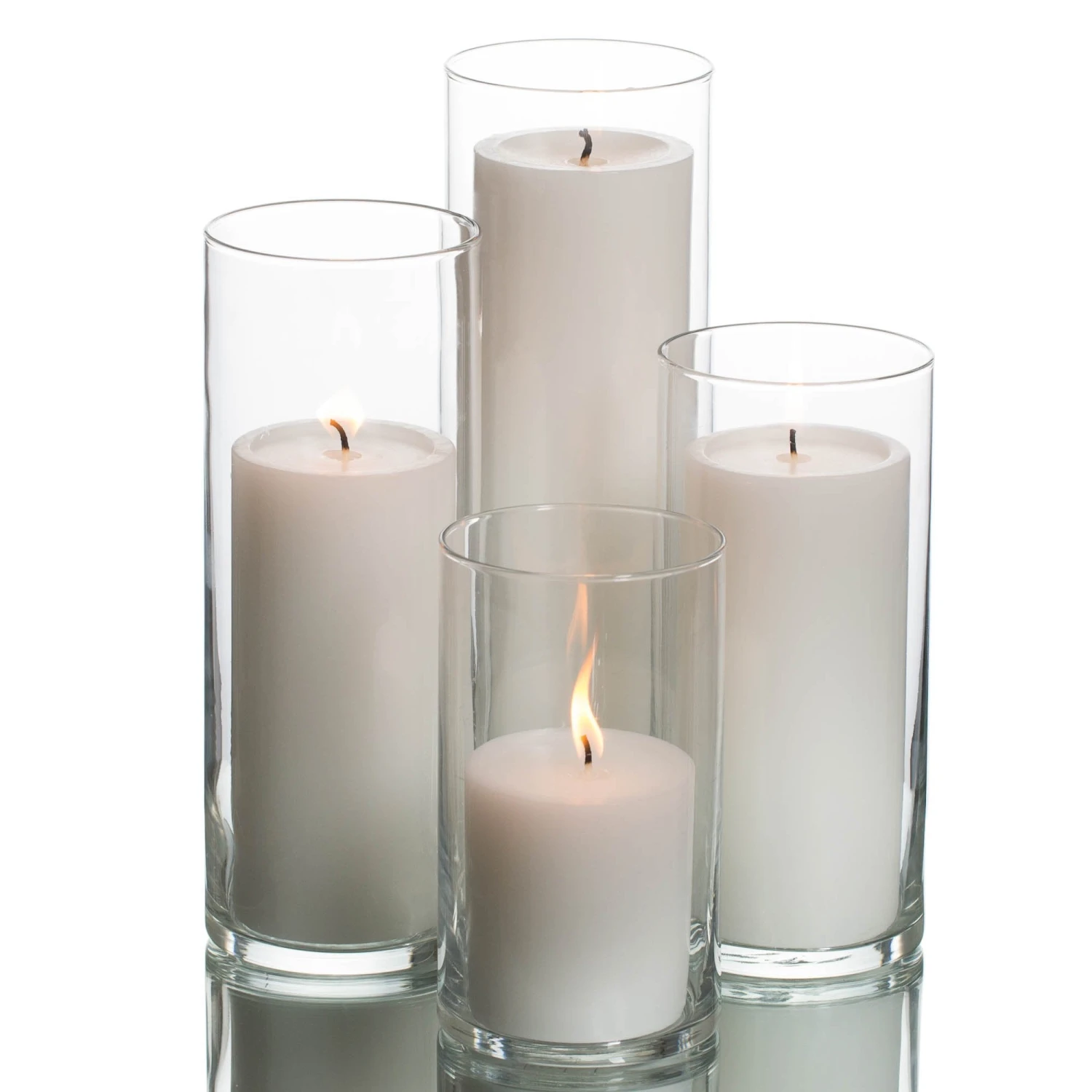 Richland Pillar Candles & Eastland Cylinder Holders Set Of 4 1 Richland Pillar Candles & Eastland Cylinder Holders Set Of 4