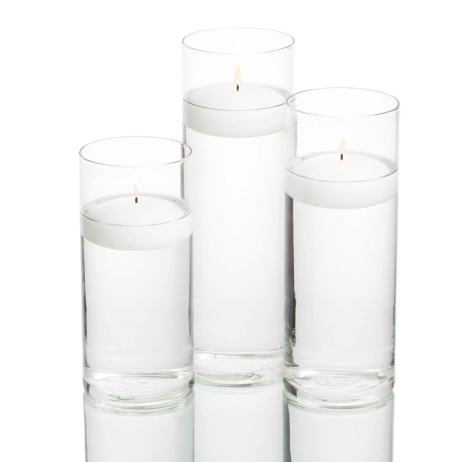 Richland Floating Candles & Eastland Cylinder Holders Set Of 36 1 Richland Floating Candles & Eastland Cylinder Holders Set Of 36