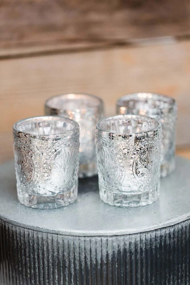 Richland Mercury Votive Holders Primrose Silver Set Of 12 2 Richland Mercury Votive Holders Primrose Silver Set Of 12 - Image 2