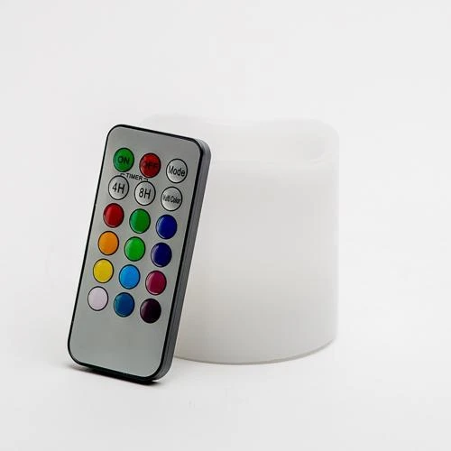 Richland Flameless LED Remote Control Wavy Top Pillar Candle White 3"x3" Set Of 24 2 Richland Flameless LED Remote Control Wavy Top Pillar Candle White 3"x3" Set Of 24 - Image 2