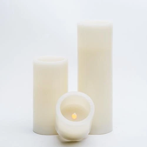 Richland Flameless LED Pillar Candles 3"x9" Ivory Set Of 6 5 Richland Flameless LED Pillar Candles 3"x9" Ivory Set Of 6 - Image 5