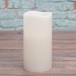 Richland Flameless LED Wavy Top Pillar Candle White 3"x6" Set Of 6