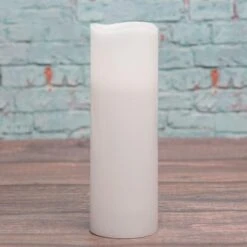 Richland Flameless LED Wavy Top Pillar Candle White 3"x9" Set Of 6