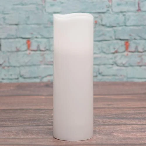 Richland Flameless LED Wavy Top Pillar Candle White 3"x9" Set Of 6 1 Richland Flameless LED Wavy Top Pillar Candle White 3"x9" Set Of 6