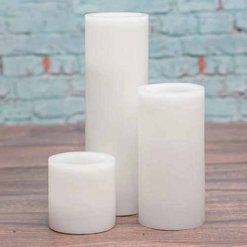 Richland Flameless LED Pillar Candles 3"x3", 3"x6" & 3"x9" White Set Of 3 1 Richland Flameless LED Pillar Candles 3"x3", 3"x6" & 3"x9" White Set Of 3