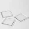 Eastland Square Glass Pillar Plate 5" Set Of 12