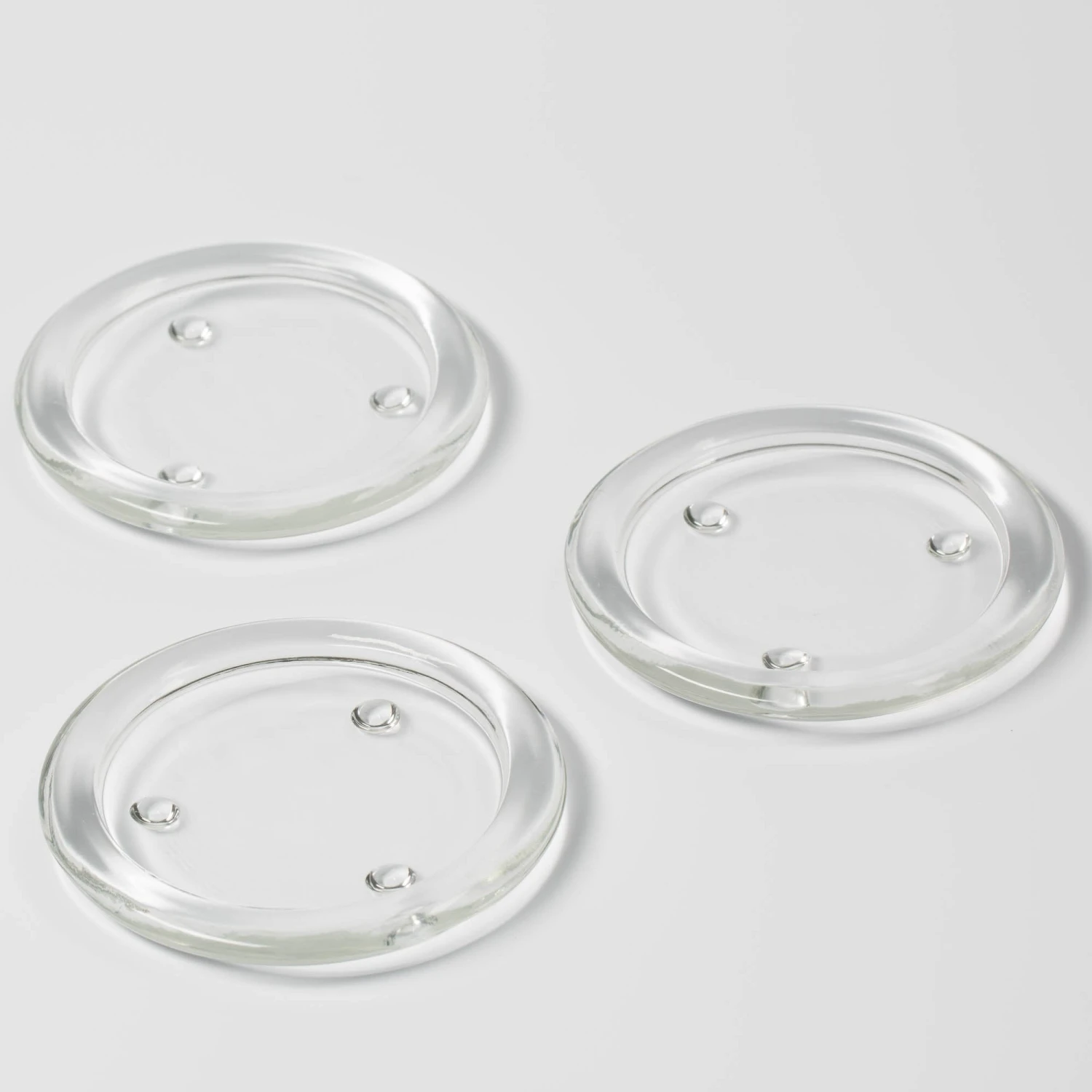 Eastland Glass Pillar Plate Round 4” Set Of 12 1 Eastland Glass Pillar Plate Round 4” Set Of 12