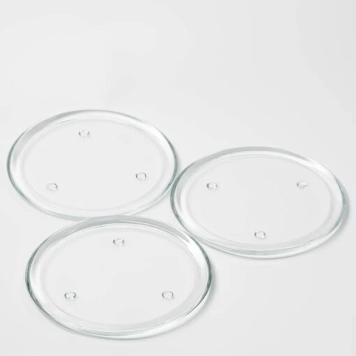 Richland Round Glass Pillar Plate 8" Set Of 16