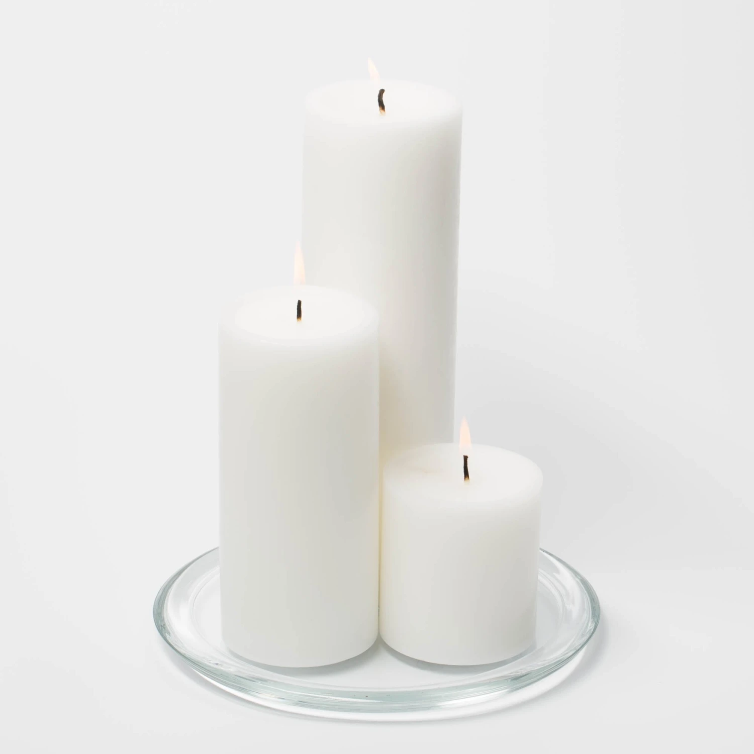 Richland Round Glass Pillar Plate 8" Set Of 16 2 Richland Round Glass Pillar Plate 8" Set Of 16 - Image 2