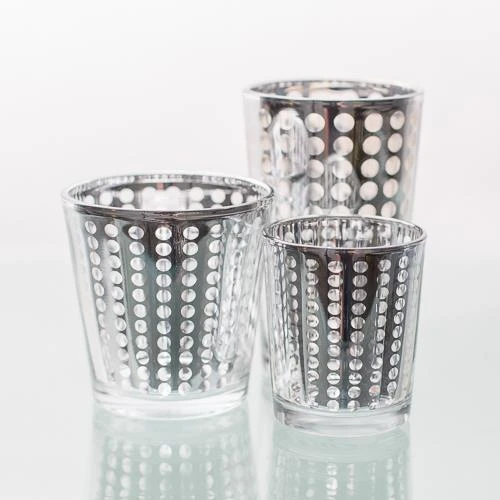 Richland Silver Dotted Glass Holder - Medium Set Of 48 5 Richland Silver Dotted Glass Holder - Medium Set Of 48 - Image 5