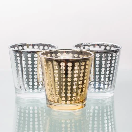 Richland Silver Dotted Glass Holder - Medium Set Of 48 4 Richland Silver Dotted Glass Holder - Medium Set Of 48 - Image 4