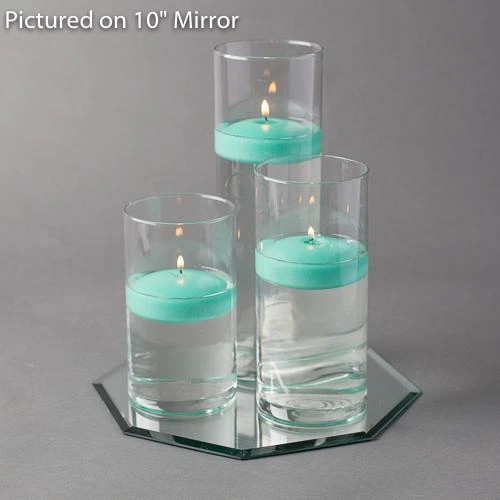 Eastland Octagon Mirror And Cylinder Vase Centerpiece With Richland 3" Floating Candles Set Of 7 4 Eastland Octagon Mirror And Cylinder Vase Centerpiece With Richland 3" Floating Candles Set Of 7 - Image 4