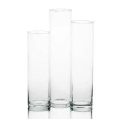 Eastland Tall Cylinder Vases 13" , 15" & 17" Set Of 18