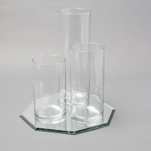 Eastland Octagon Mirror And Cylinder Vase Centerpiece Set Of 48 1 Eastland Octagon Mirror And Cylinder Vase Centerpiece Set Of 48