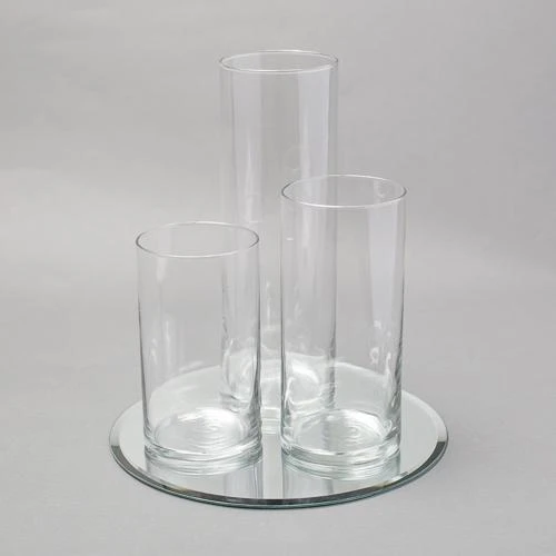 Eastland Round Mirror And Cylinder Vase Centerpiece Set Of 48 1 Eastland Round Mirror And Cylinder Vase Centerpiece Set Of 48