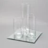 Eastland Square Mirror And Cylinder Vase Centerpiece Set Of 4