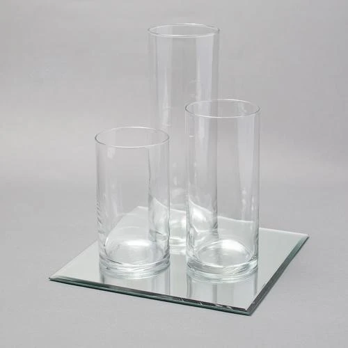 Eastland Square Mirror And Cylinder Vase Centerpiece Set Of 4 1 Eastland Square Mirror And Cylinder Vase Centerpiece Set Of 4