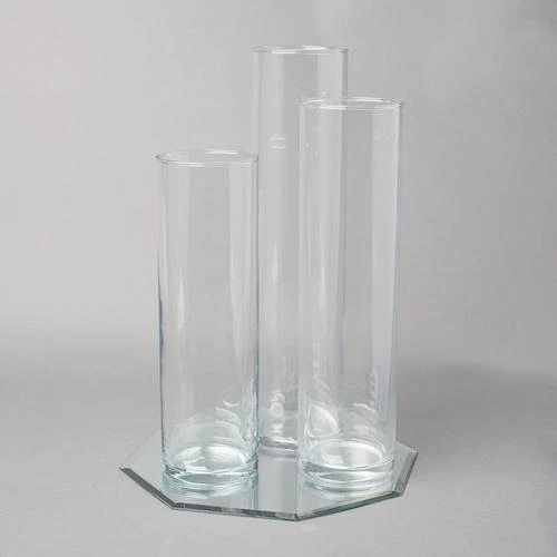 Eastland 12" Mirror And Tall Cylinder Vase Centerpiece Set Of 4 2 Eastland 12" Mirror And Tall Cylinder Vase Centerpiece Set Of 4 - Image 2