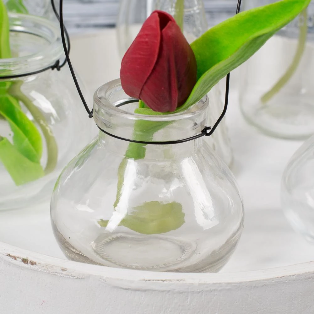 Richland Vintage Jar Hanging Glass Vase Set Of 12 2 Richland Vintage Jar Hanging Glass Vase Set Of 12 - Image 2