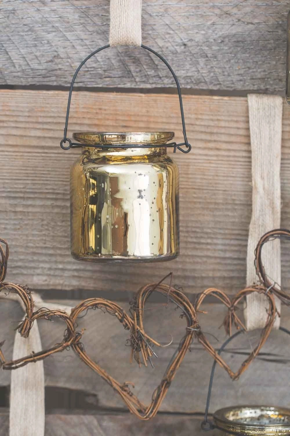 Richland Hanging Holder Mercury Metallic Gold Set Of 12 3 Richland Hanging Holder Mercury Metallic Gold Set Of 12 - Image 3