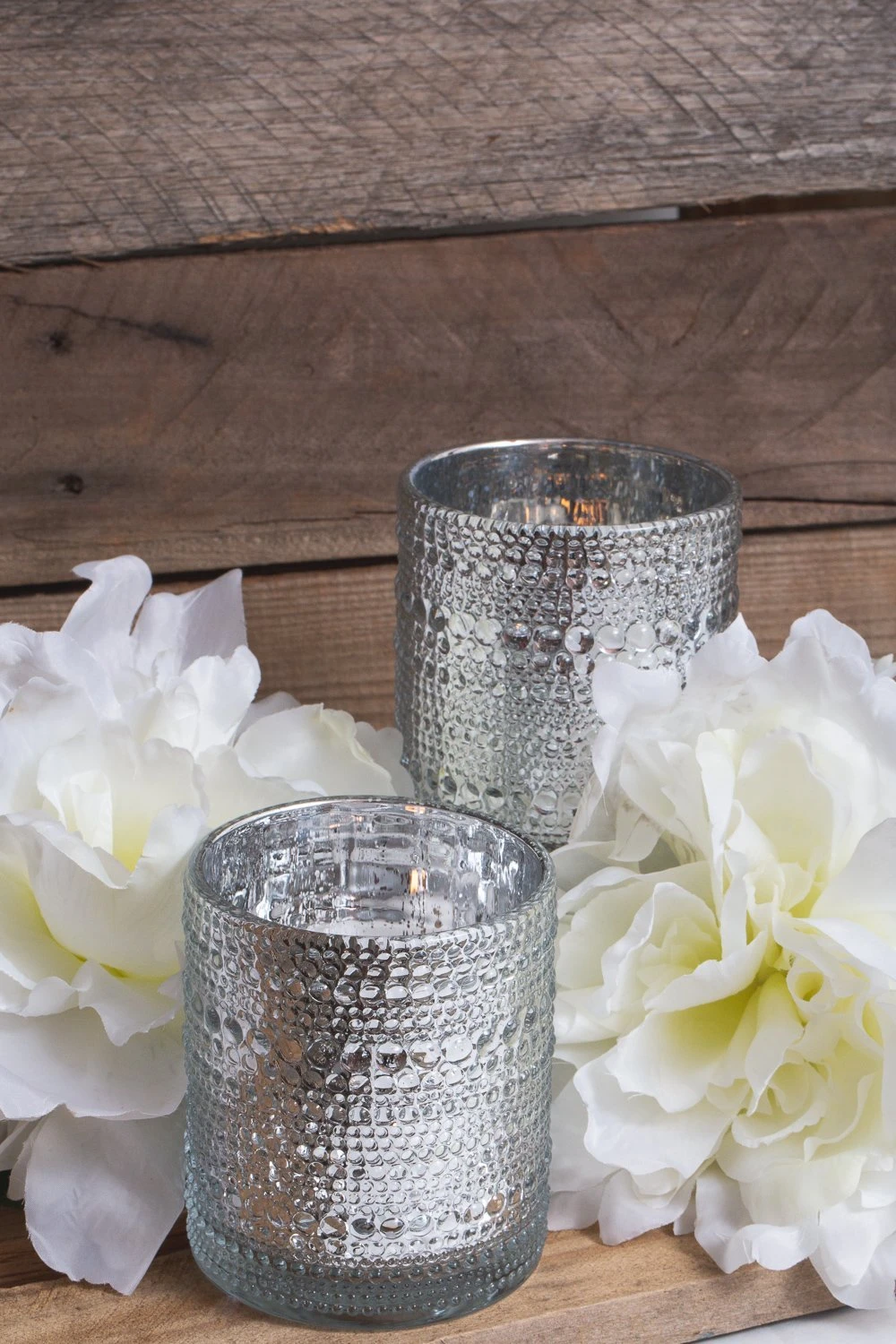 Richland Mercury Candle Holder Pearly Silver Large Set Of 24 3 Richland Mercury Candle Holder Pearly Silver Large Set Of 24 - Image 3