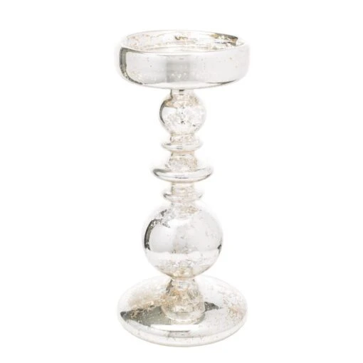 Richland Pillar Holder Unique Mercury Bubble - 8.5" - Set Of 6