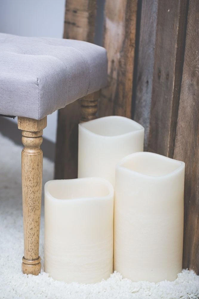 Richland LED Big Pillar Candles Ivory 6” X 12” Set Of 4 4 Richland LED Big Pillar Candles Ivory 6” X 12” Set Of 4 - Image 4
