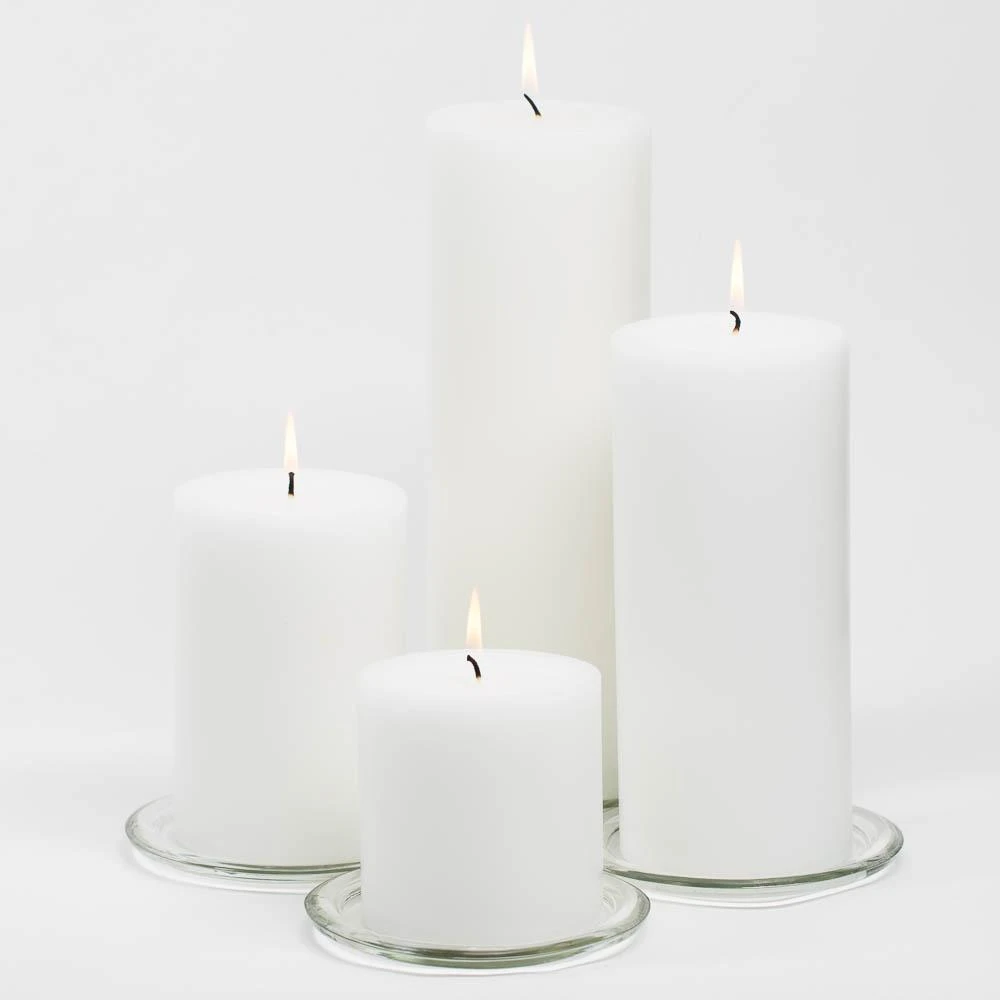 Richland 4" X 9" White Pillar Candles Set Of 6 2 Richland 4" X 9" White Pillar Candles Set Of 6 - Image 2