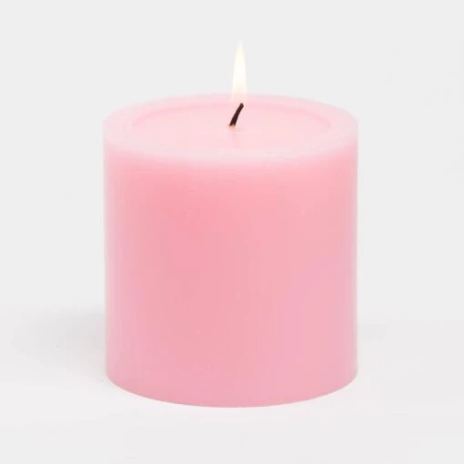 Richland 4" X 4" Pink Pillar Candles Set Of 6