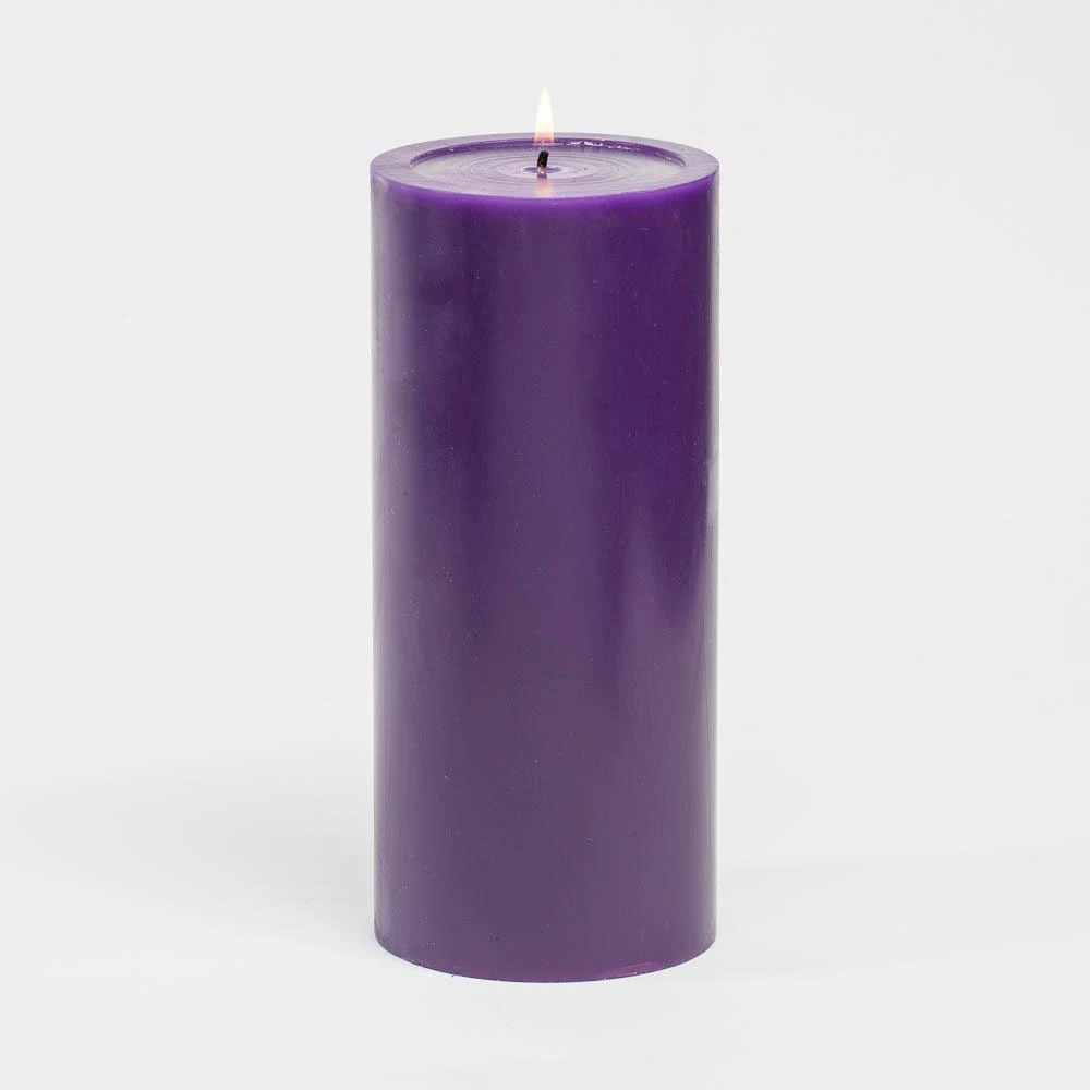 Richland 4" X 9" Purple Pillar Candles Set Of 6 1 Richland 4" X 9" Purple Pillar Candles Set Of 6