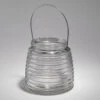Eastland 4.6" Hanging Horizontal Ribbed Glass Jar With Handle Set Of 6