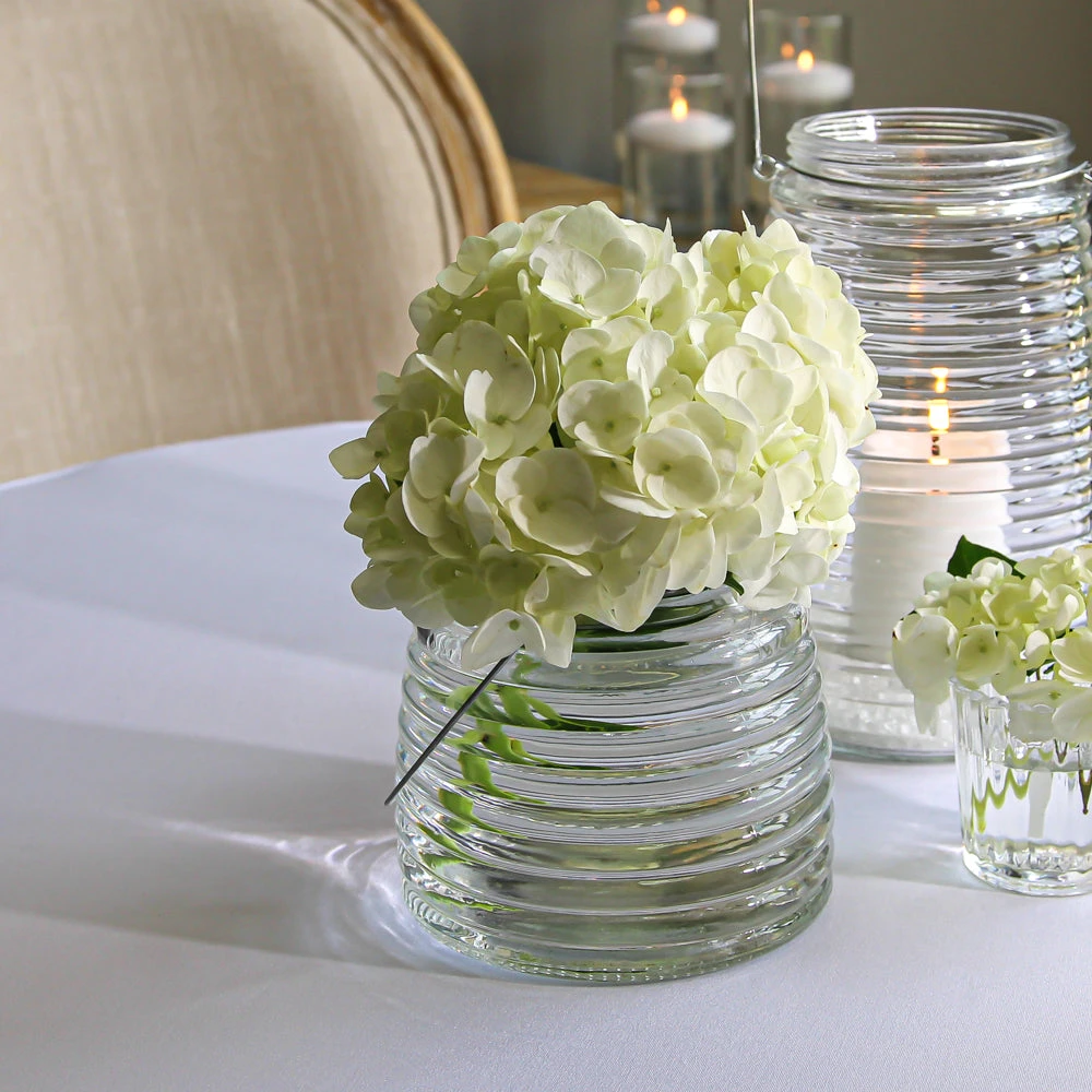 Eastland 4.6" Hanging Horizontal Ribbed Glass Jar With Handle Set Of 6 2 Eastland 4.6" Hanging Horizontal Ribbed Glass Jar With Handle Set Of 6 - Image 2