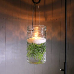 Eastland 7.5" Hanging Dotted Glass Jar With Handle Set Of 12
