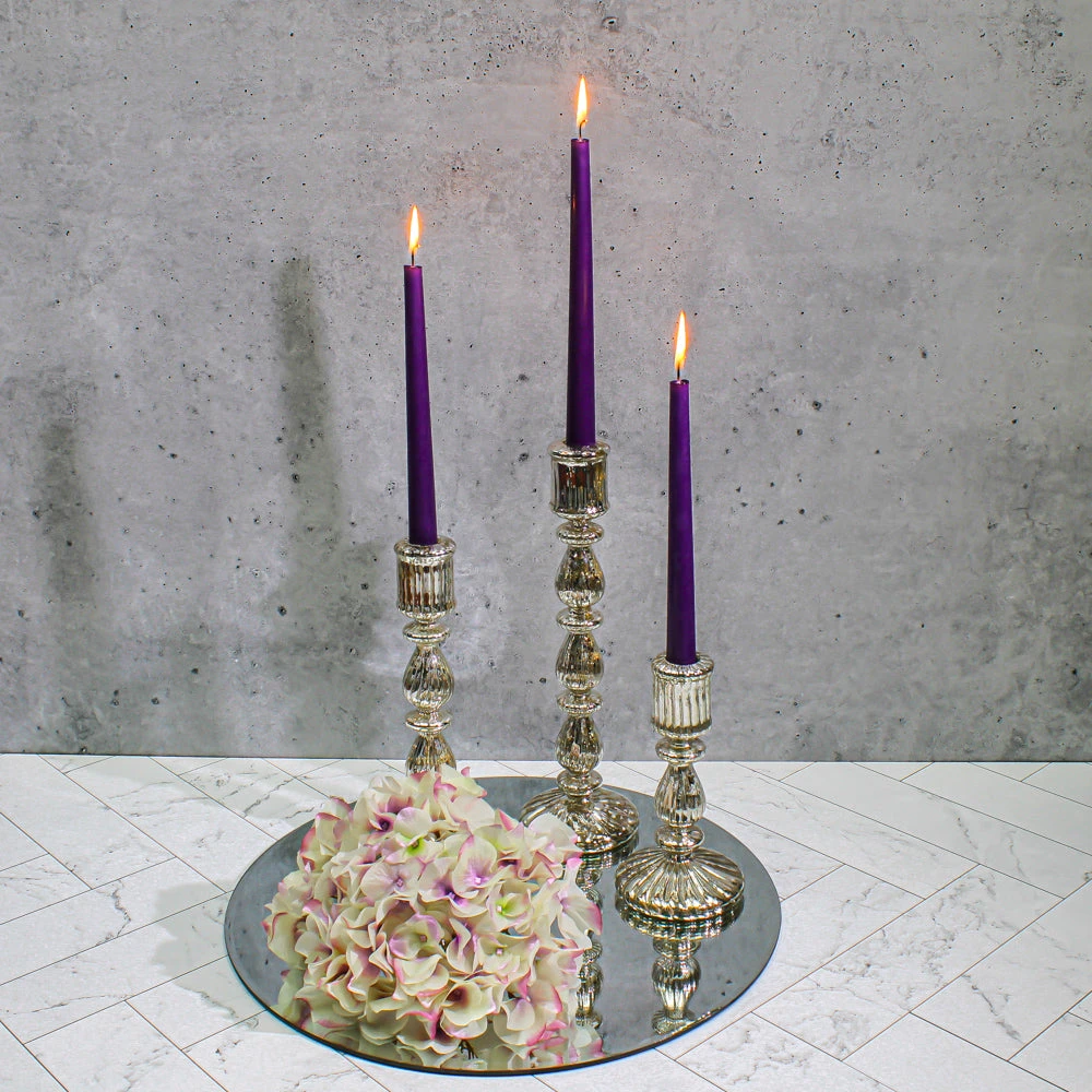 Richland Taper Candles 10" Purple Set Of 50 2 Richland Taper Candles 10" Purple Set Of 50 - Image 2