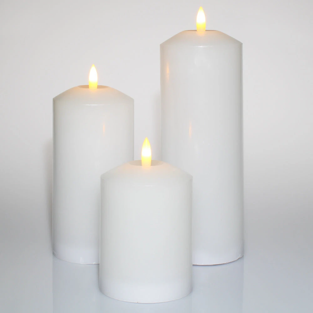 Richland Bullet LED Wax Candle 3"x4", 3"x6", & 3"x8" Set Of 36 1 Richland Bullet LED Wax Candle 3"x4", 3"x6", & 3"x8" Set Of 36