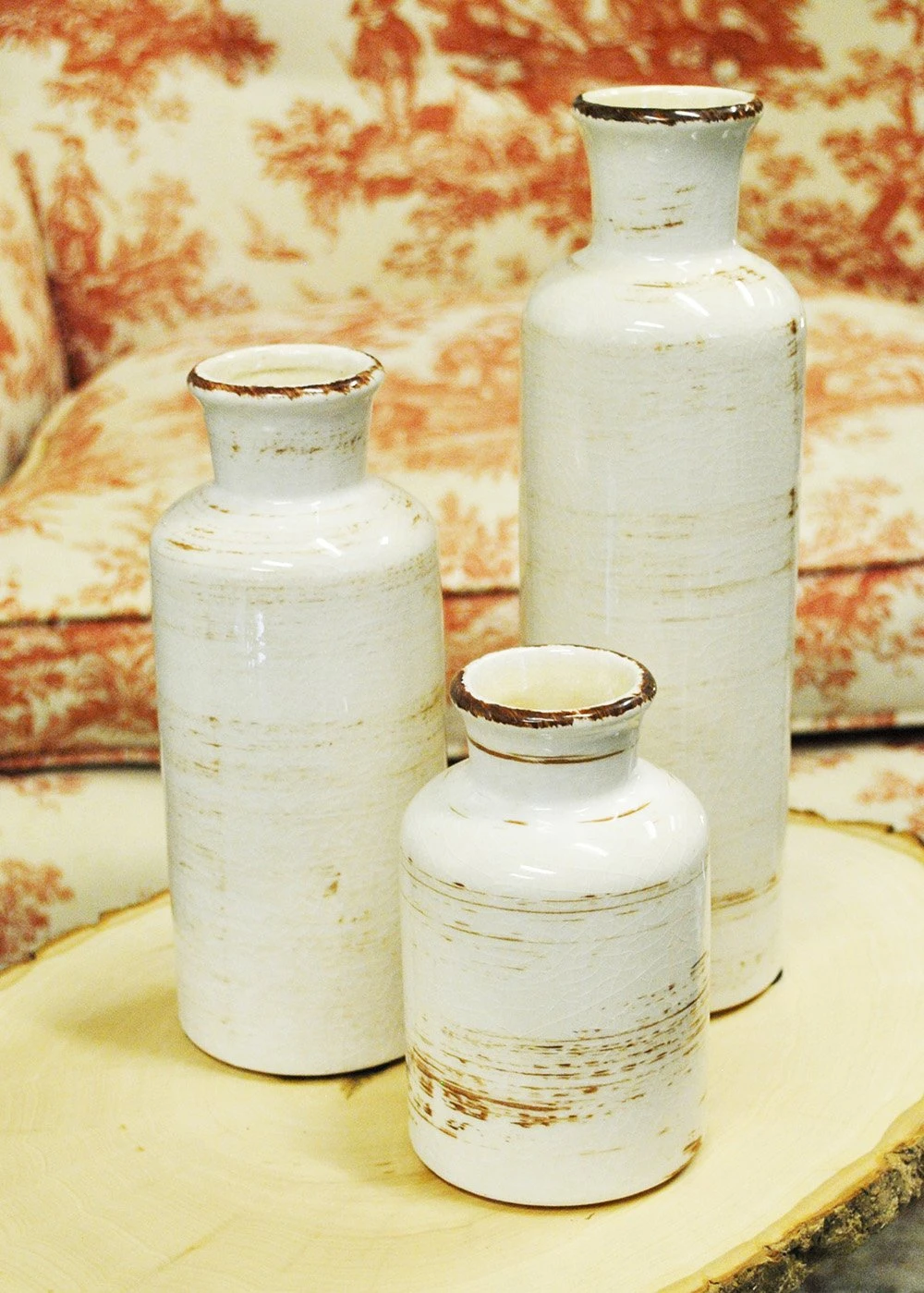 Richland Farmhouse White Ceramic Vase 5", 7.5" & 10" Set Of 12 3 Richland Farmhouse White Ceramic Vase 5", 7.5" & 10" Set Of 12 - Image 3