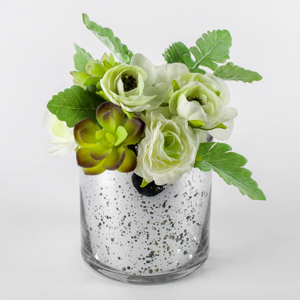 Petite Succulent And Ranunculus Flower Bouquet 2 Petite Succulent And Ranunculus Flower Bouquet - Image 2
