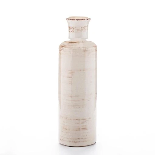 Richland Farmhouse White Ceramic Vase 10" Set Of 12