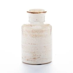 Richland Farmhouse White Ceramic Vase 5" Set Of 12