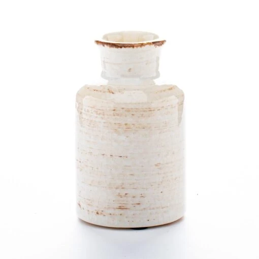 Richland Farmhouse White Ceramic Vase 5" Set Of 12