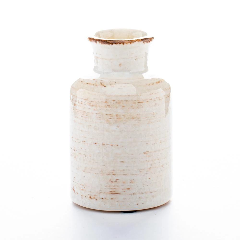 Richland Farmhouse White Ceramic Vase 5" Set Of 12 1 Richland Farmhouse White Ceramic Vase 5" Set Of 12