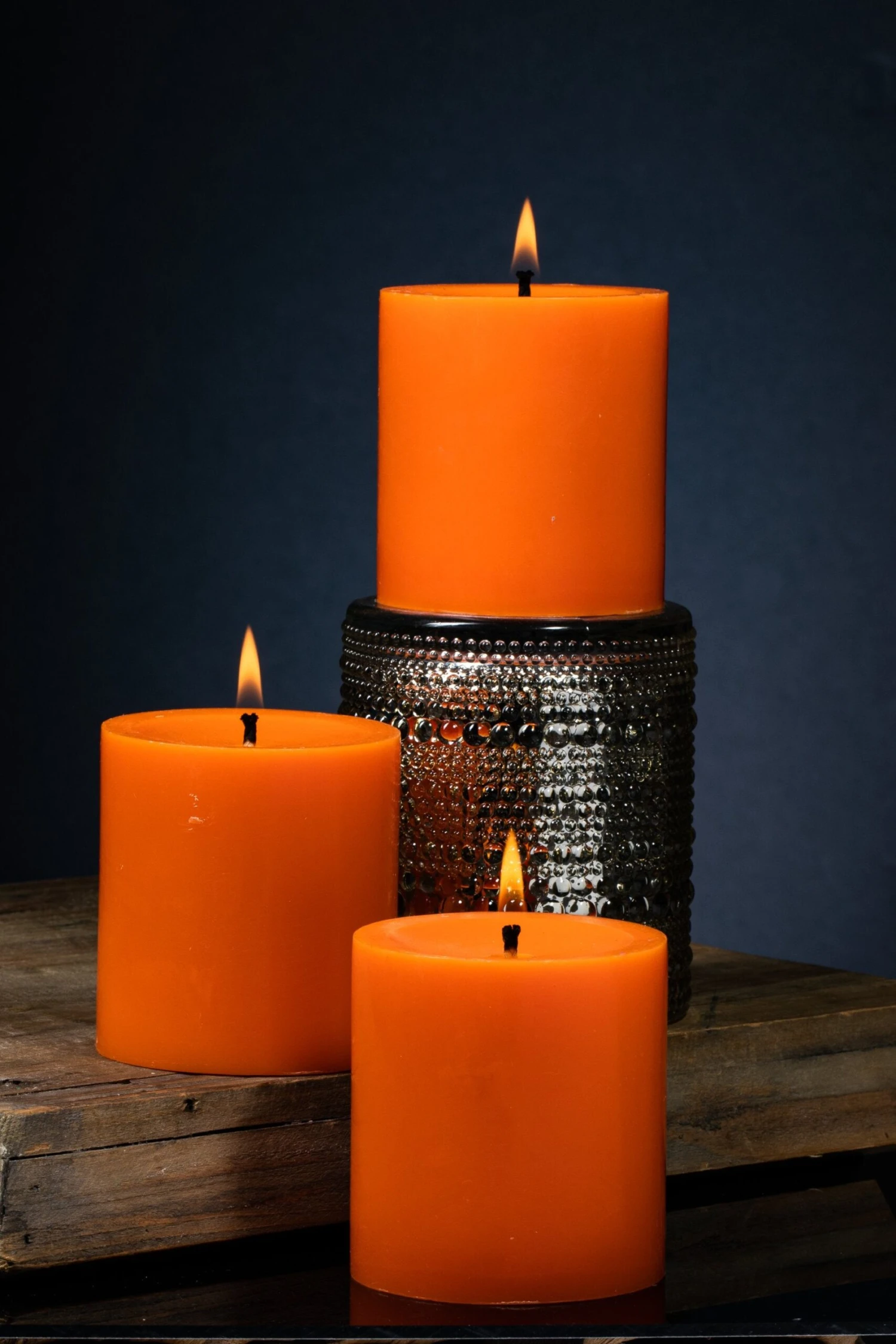 Richland Pillar Candles 3"x3" Orange Set Of 12 2 Richland Pillar Candles 3"x3" Orange Set Of 12 - Image 2