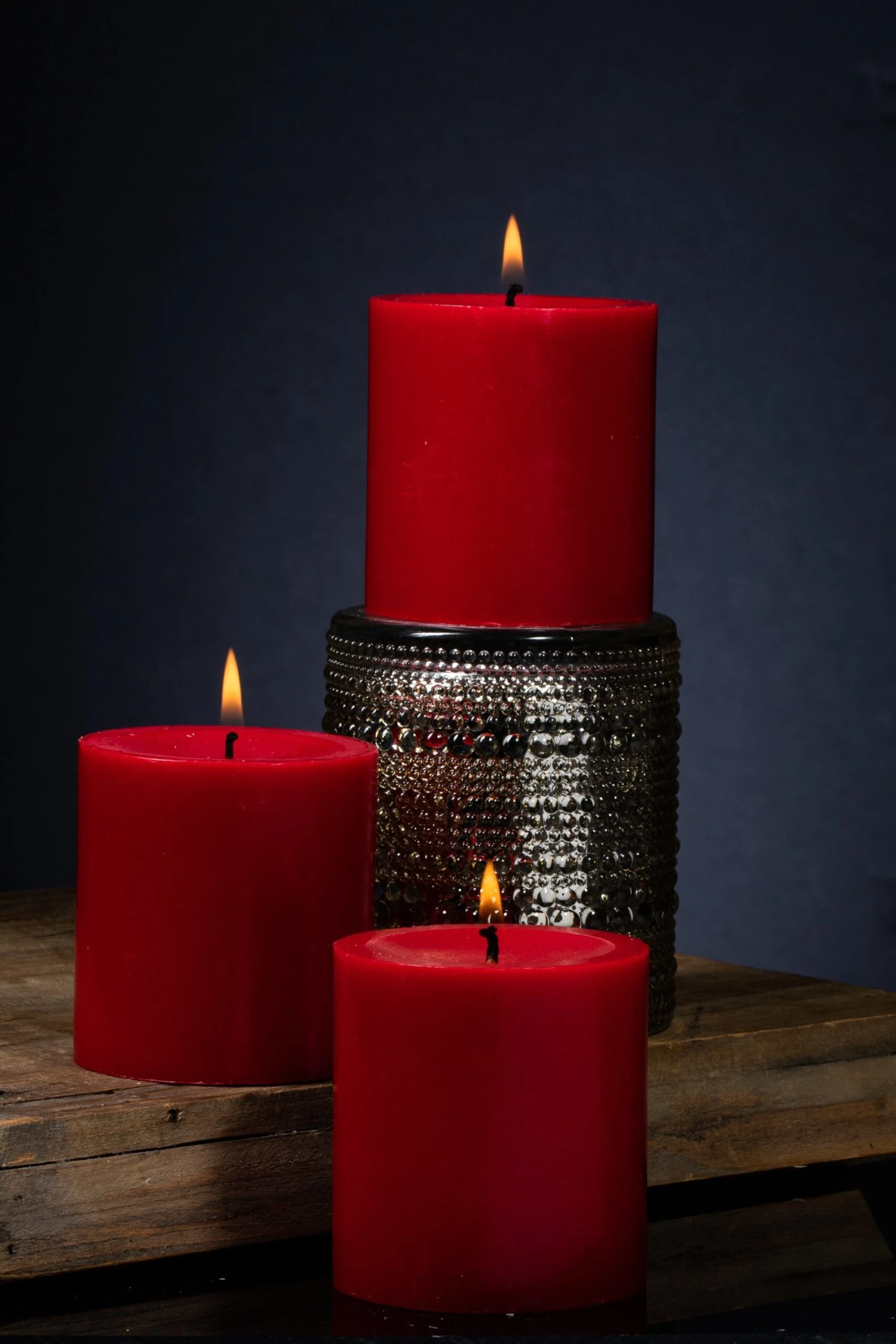 Richland Pillar Candles 3"x3" Red Set Of 12 2 Richland Pillar Candles 3"x3" Red Set Of 12 - Image 2