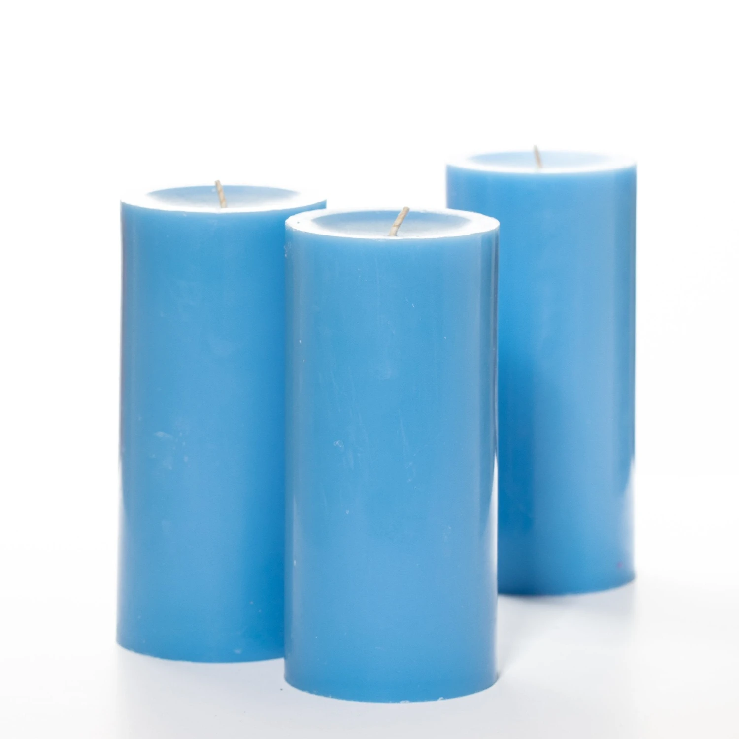 Richland Pillar Candles 3"x6" Light Blue Set Of 6 2 Richland Pillar Candles 3"x6" Light Blue Set Of 6 - Image 2